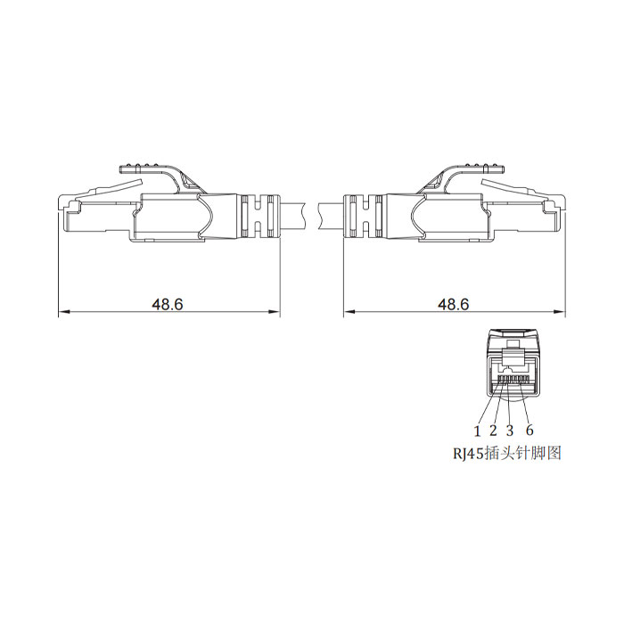 RJ45公頭直型轉(zhuǎn)RJ45公頭直型、雙端預(yù)鑄PUR柔性電纜、帶屏蔽、黃色護(hù)套、0C4182-XXX